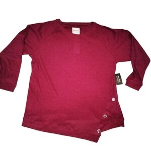 new york laundry 3x burgundy tunic top ribbed knit long-sleeve soft comfy nwt